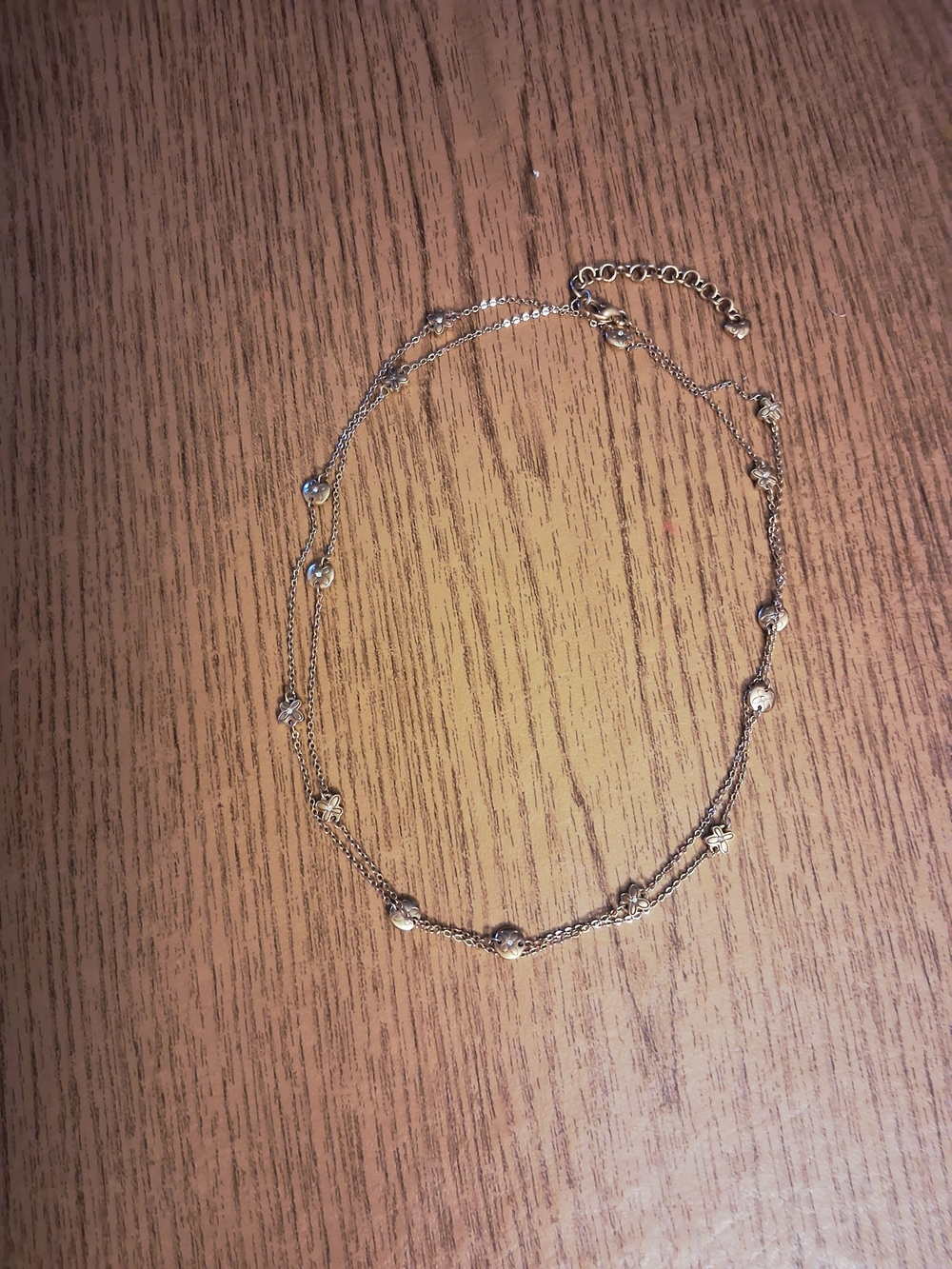 Brighton Gold-Tone Floral Station Necklace with Small Flower Charms - Picture 3 of 8